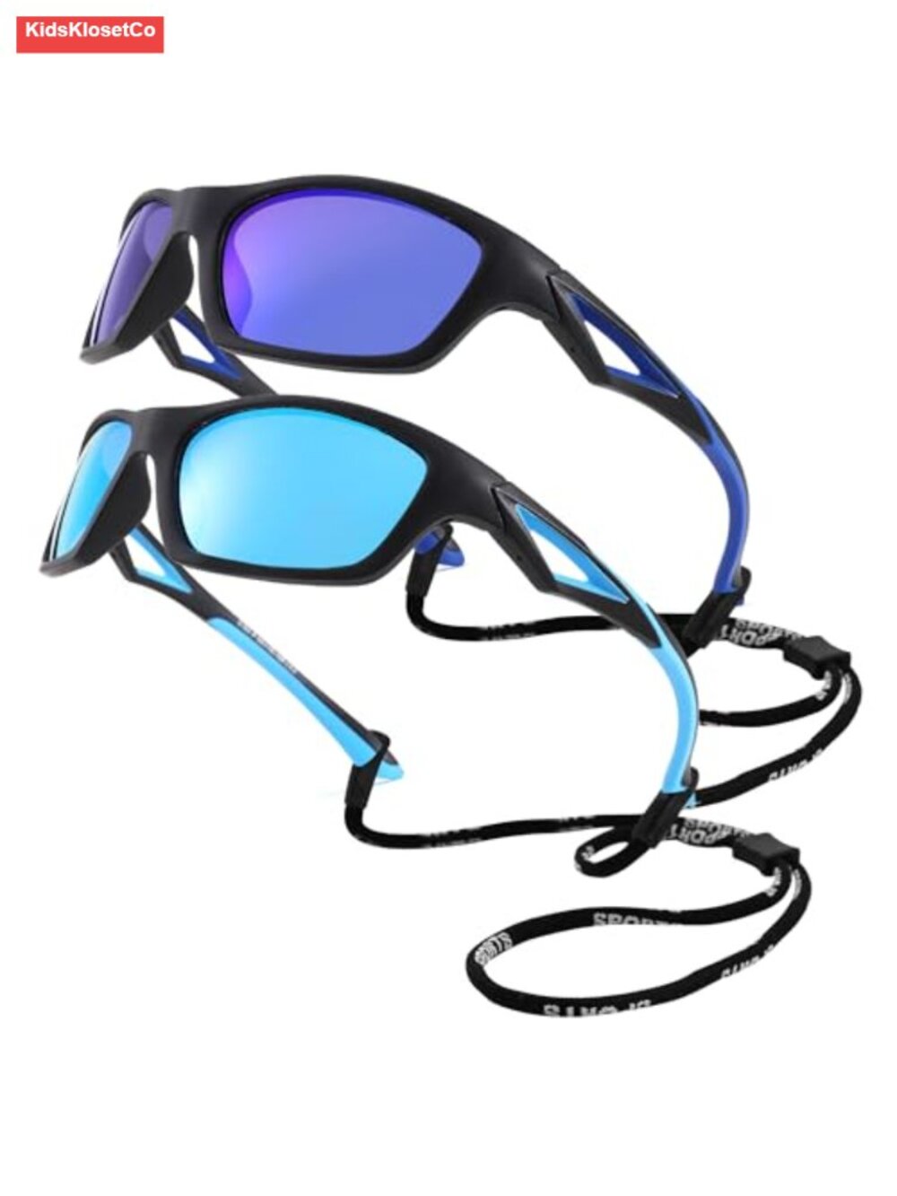Unbreakable Flexible Polarized Sports Sunglasses with Strap for Kids Age 2-10